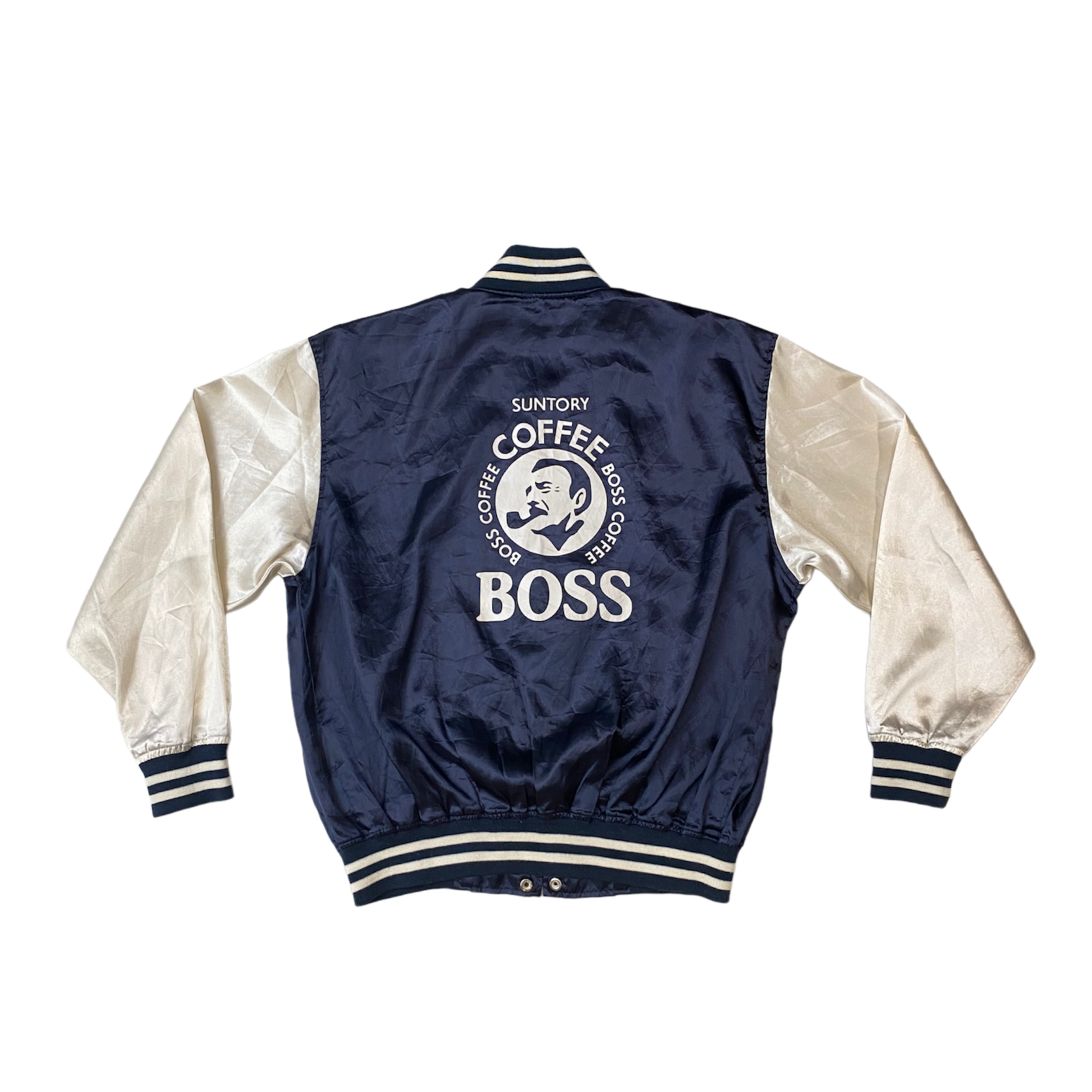 Vintage Boss Coffee Light Nylon Varsity Jacket Everwood Atelier